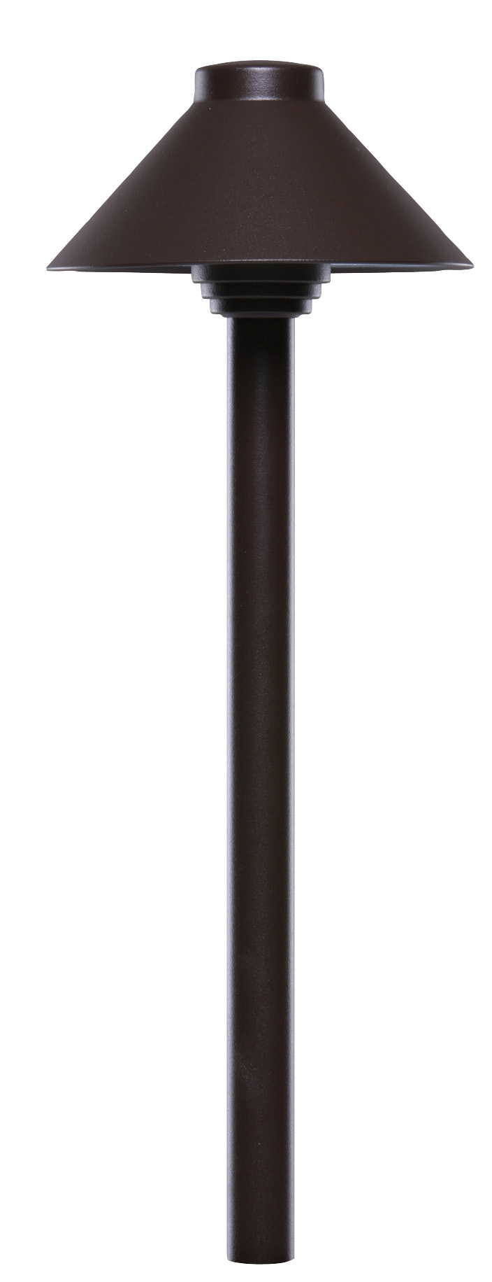 Sollos Straight Path Light-5.5" Hat-18" Stem-Textured Bronze-20W Equiv-JC3 LED-3000K