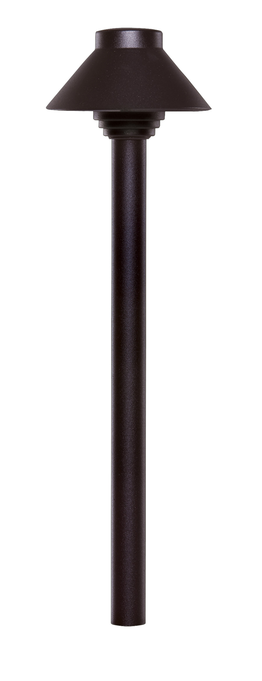 Sollos Straight Path Light-4" Hat-12" Stem-Textured Bronze-20W Equiv-JC3 LED-3000K