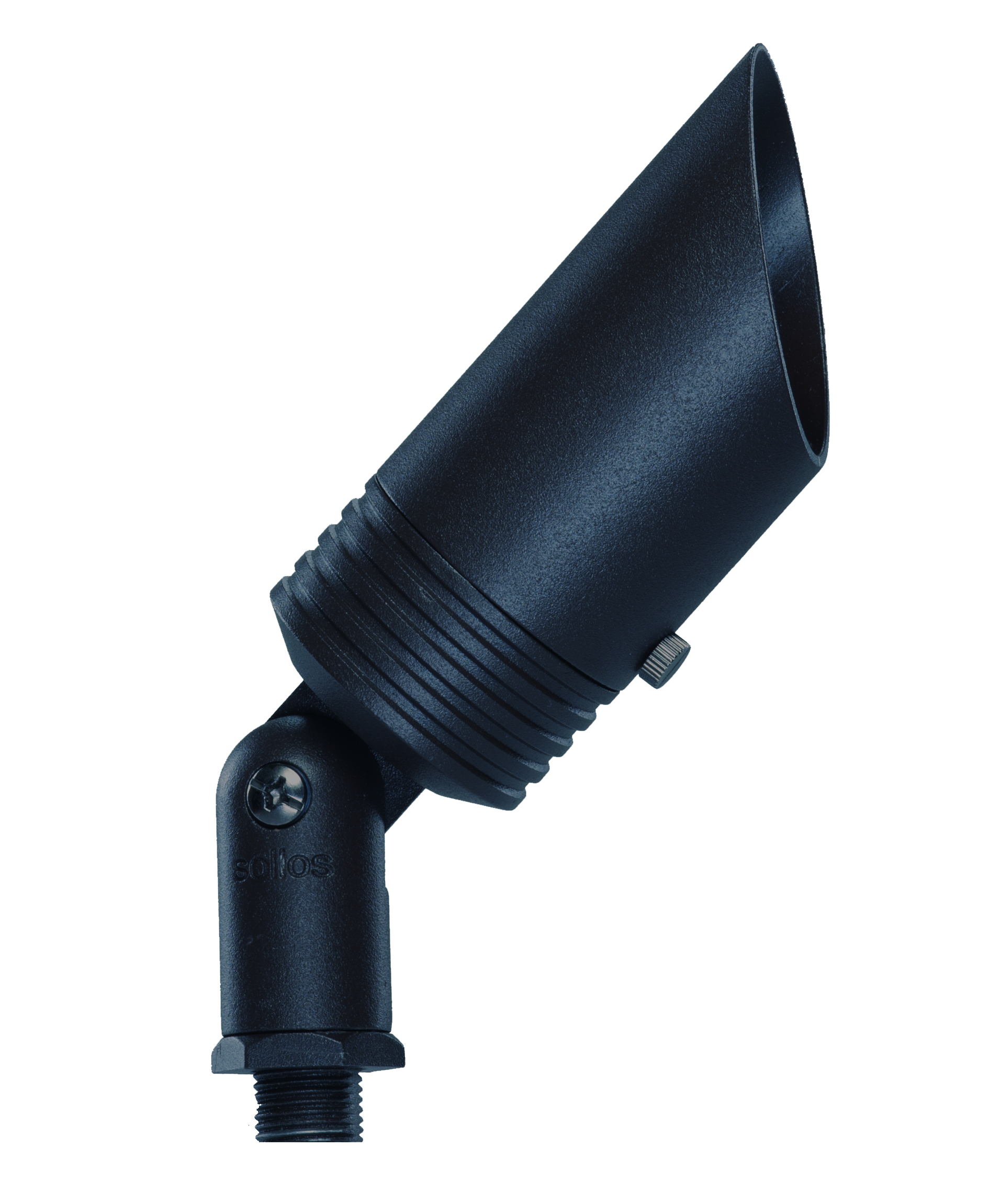 Luz tipo bala contemporánea Sollos de 6.5 in-Negro texturizado-Equiv. a 20 W-IP65-LED MR16-2,700 K