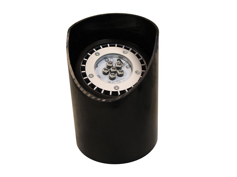 Luz de pozo Sollos-Negro compuesto-Equiv. a 50 W-LED Par36-2,700 K