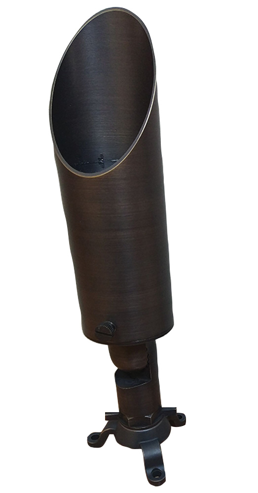 Sollos Straight Down Light 7.5"-Antique Brass-Fixture Only-W/ Mounting Base