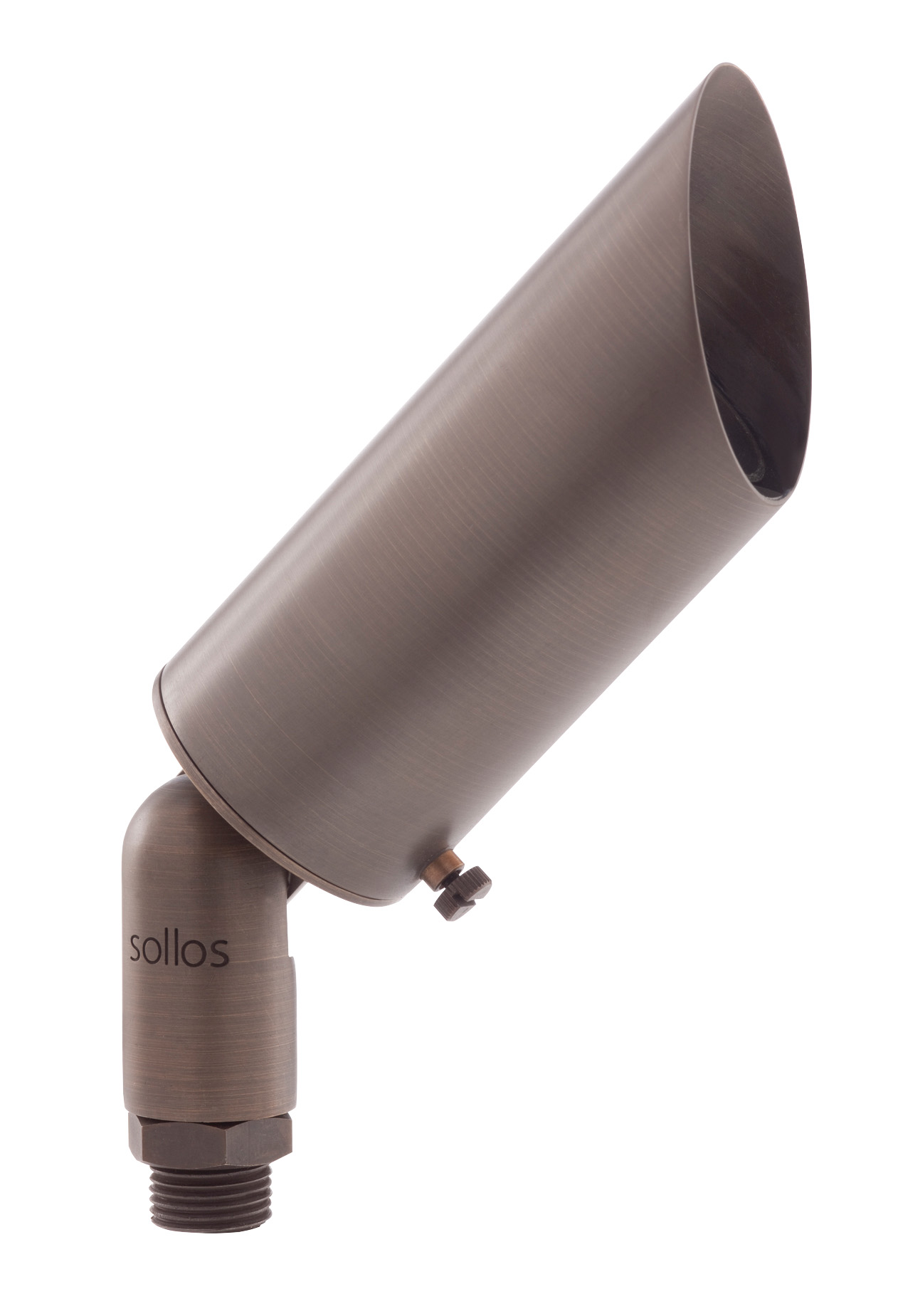 Luz tipo bala recta Sollos de 6.7 in, latón antiguo, solo luminaria