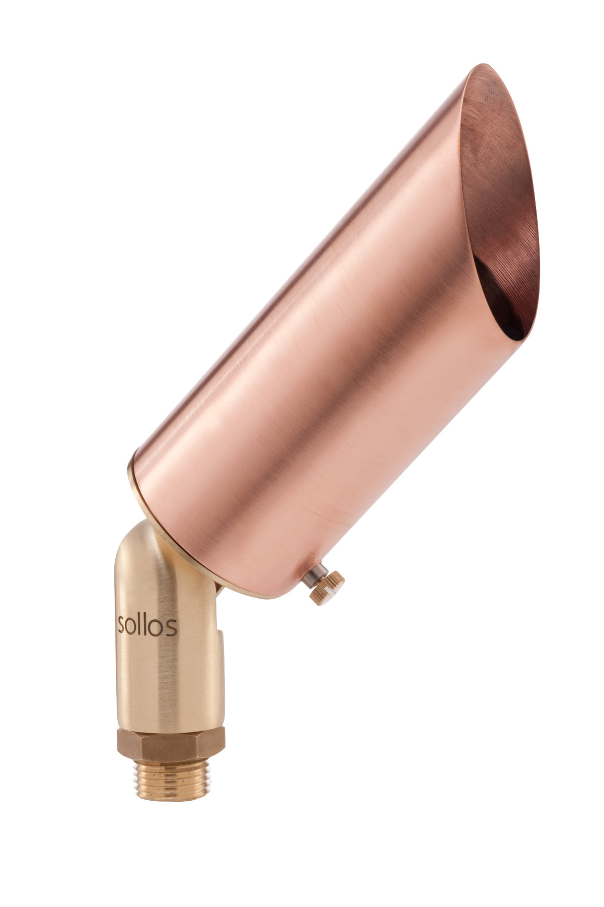 Luz tipo bala recta Sollos de 6.7 in, cobre, solo luminaria