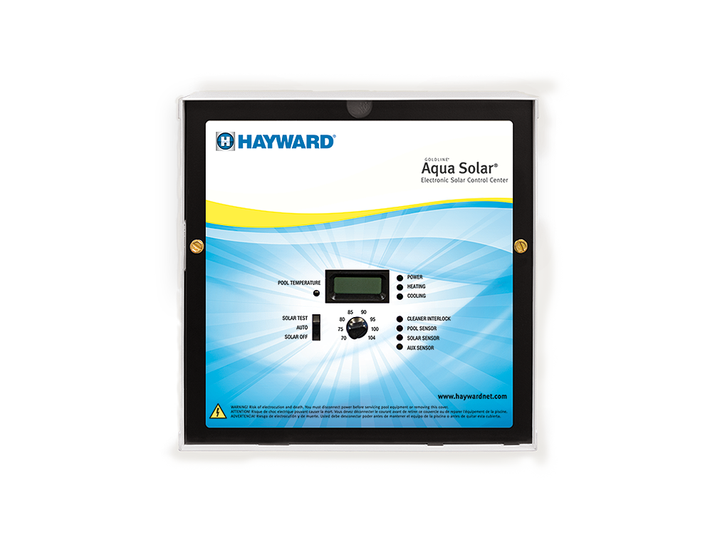 Commande solaire de piscine avec afficheur, sortie basse tension, minuteur