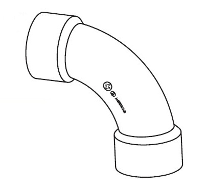 EcoFlo Fitting - EcoStar/TriStar - 2 1⁄2" x 3" Sweep (Open Line)