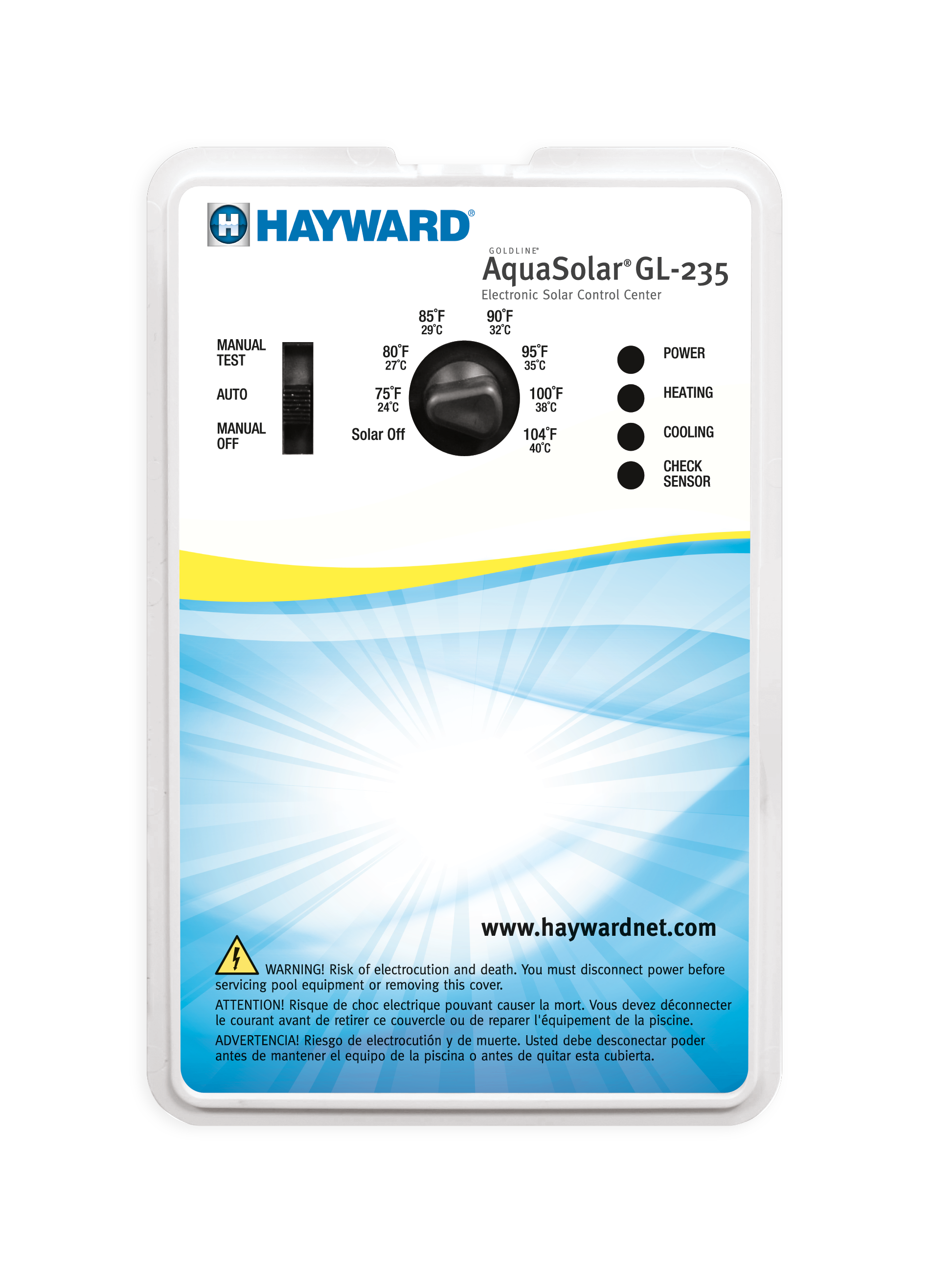 Control AquaSolar con válvula de 3 vías de 2 in/2.5 in (con actuador) (Open Line)