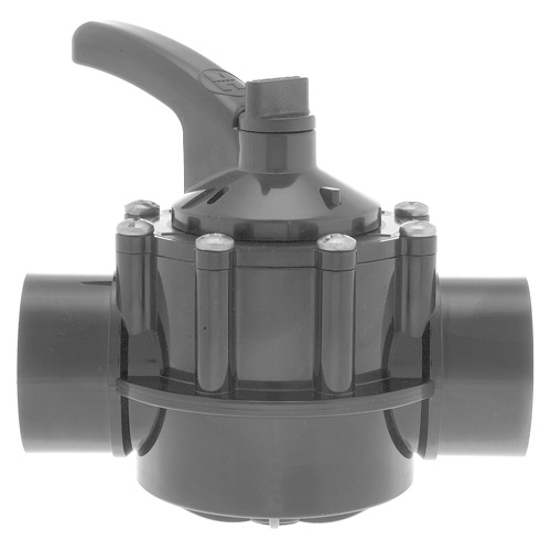 Two Port 2" x 2.5" PVC Diverter Valve (Open Line)