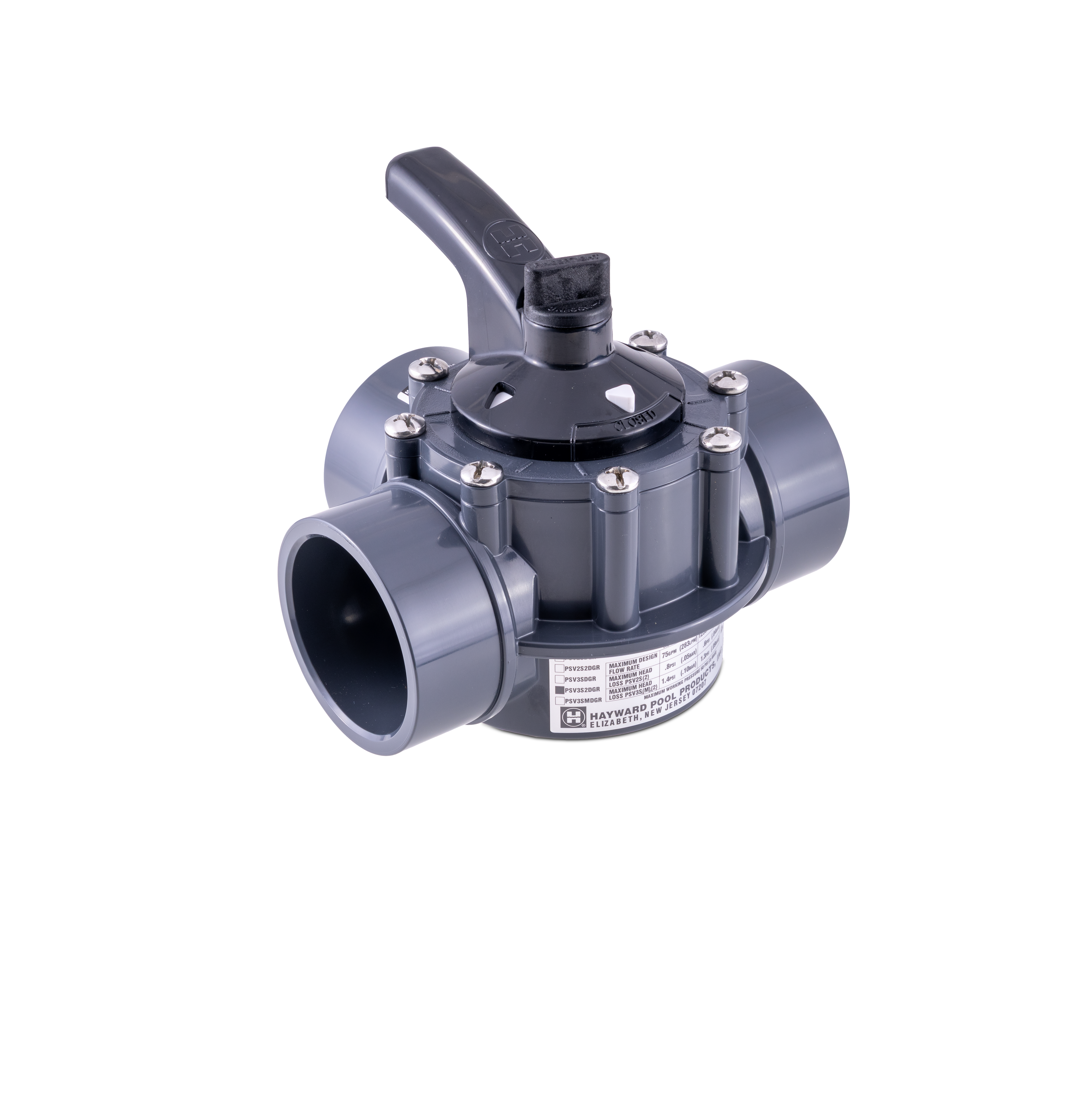 Three Port 2" x 2.5" PVC Diverter Valve (Open Line)