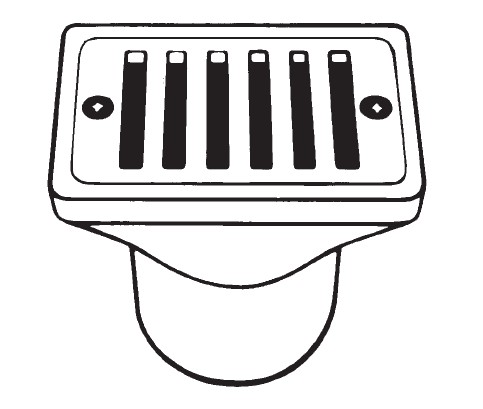 Socket/Deck Drain - 1 1⁄2" FIP + 2" COUP