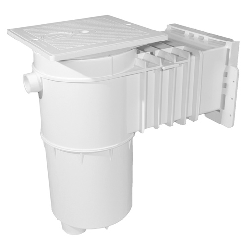 1 1⁄2" FIP Auto-Skim Square Skimmer for Vinyl/Fiberglass - White (incl Outside Mount) (Open Line)