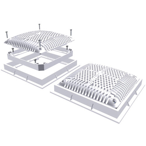 Prises d’aspiration et couvercles de drain carrés pour sorties d’aspiration