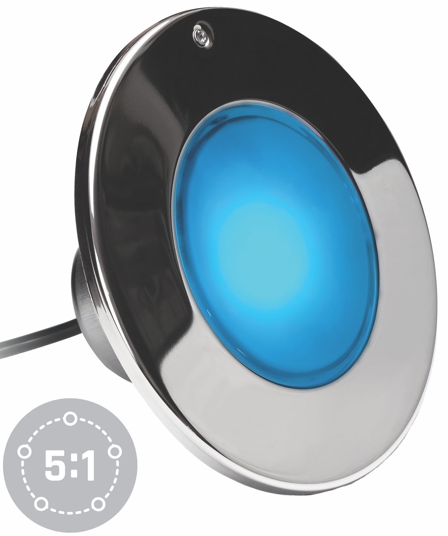 12V-ColorSplash F2CW LED Pool Fixture-64W-3900Lm-RGBW-150' Cord (Open Line)