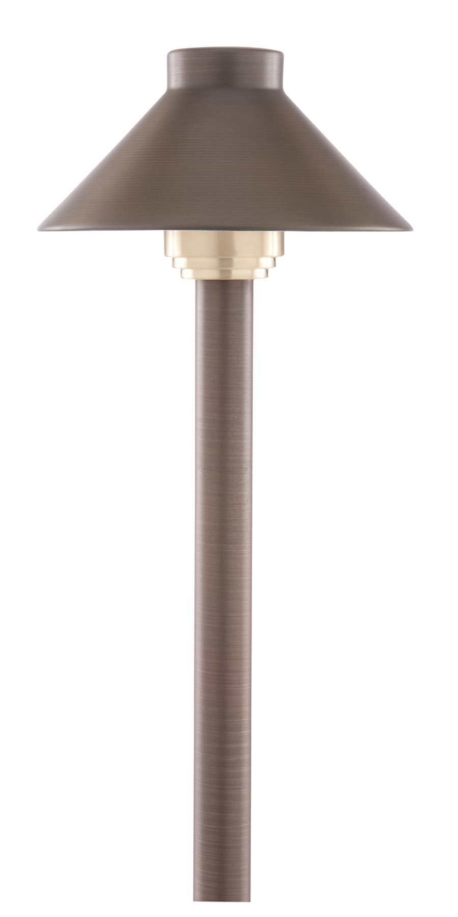 Sollos Adjustable Height Traditional Hat Path Light-7.5" Hat-Antique Brass