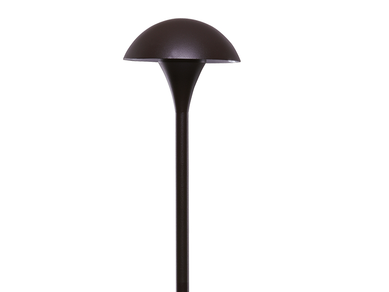 Sollos Mushroom Path Light-5" Hat-15" Stem-Textured Bronze-Fixture Only (Open Line)