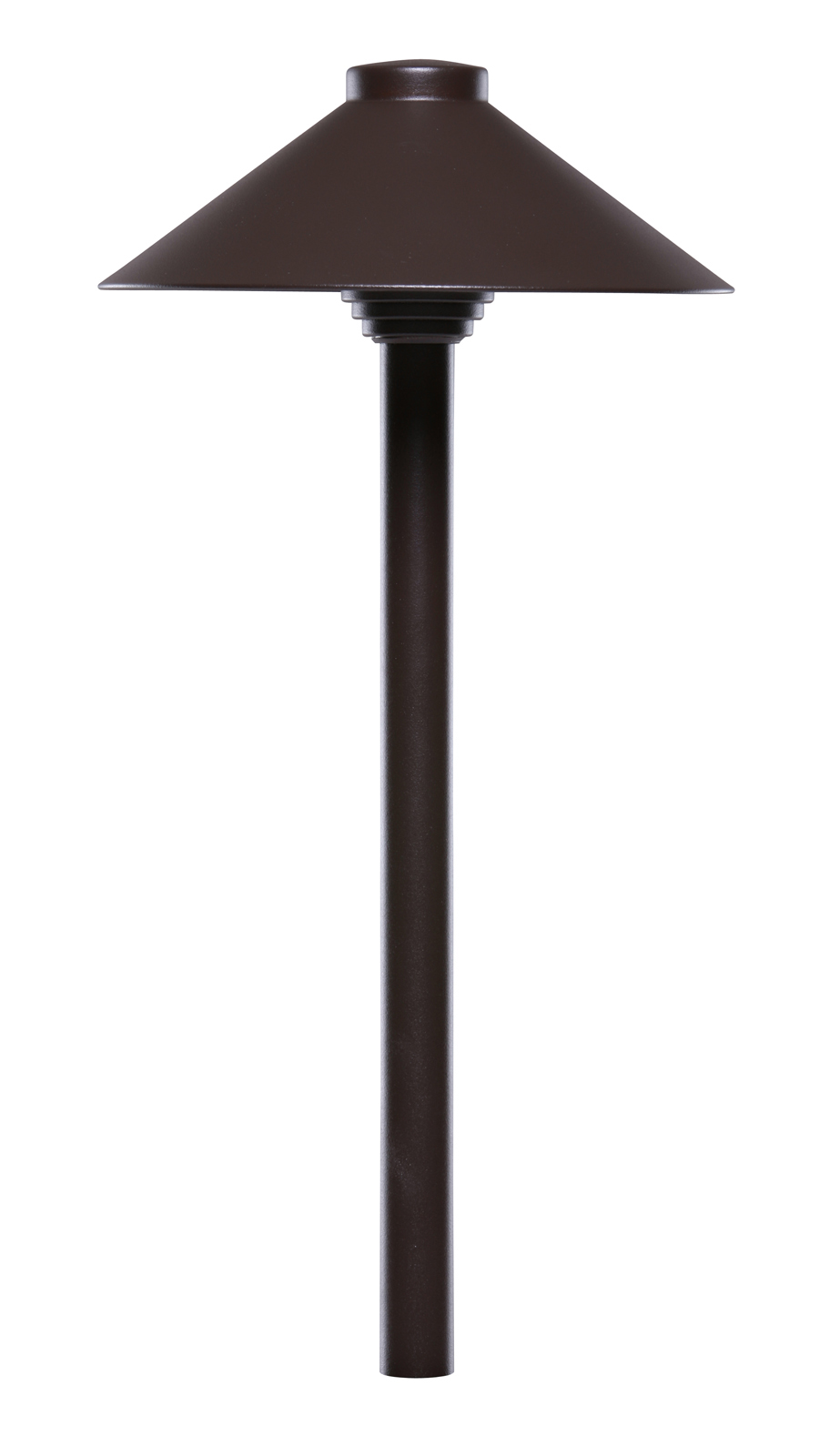 Sollos Straight Path Light-9" Hat-15" Stem-Textured Bronze-Fixture Only (Open Line)