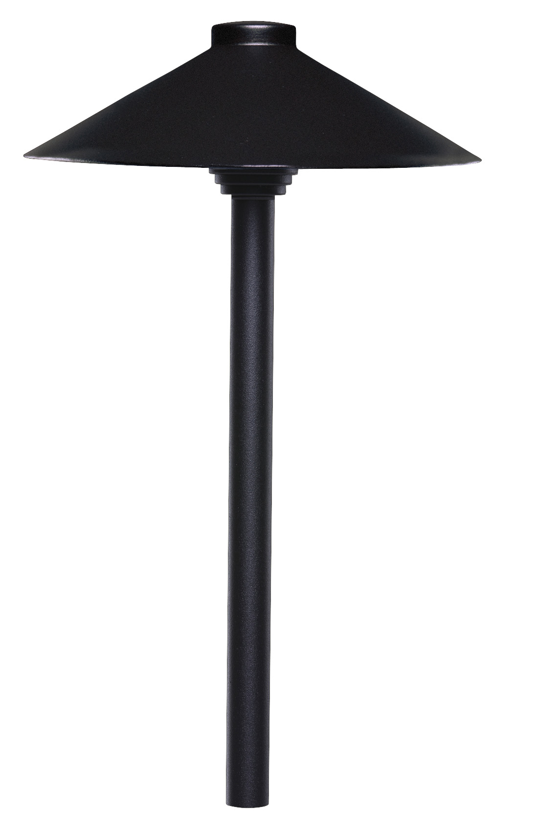 Sollos Straight Path Light-9" Hat-18" Stem-Textured Black-20W Equiv-JC3 LED-3000K (Open Line)