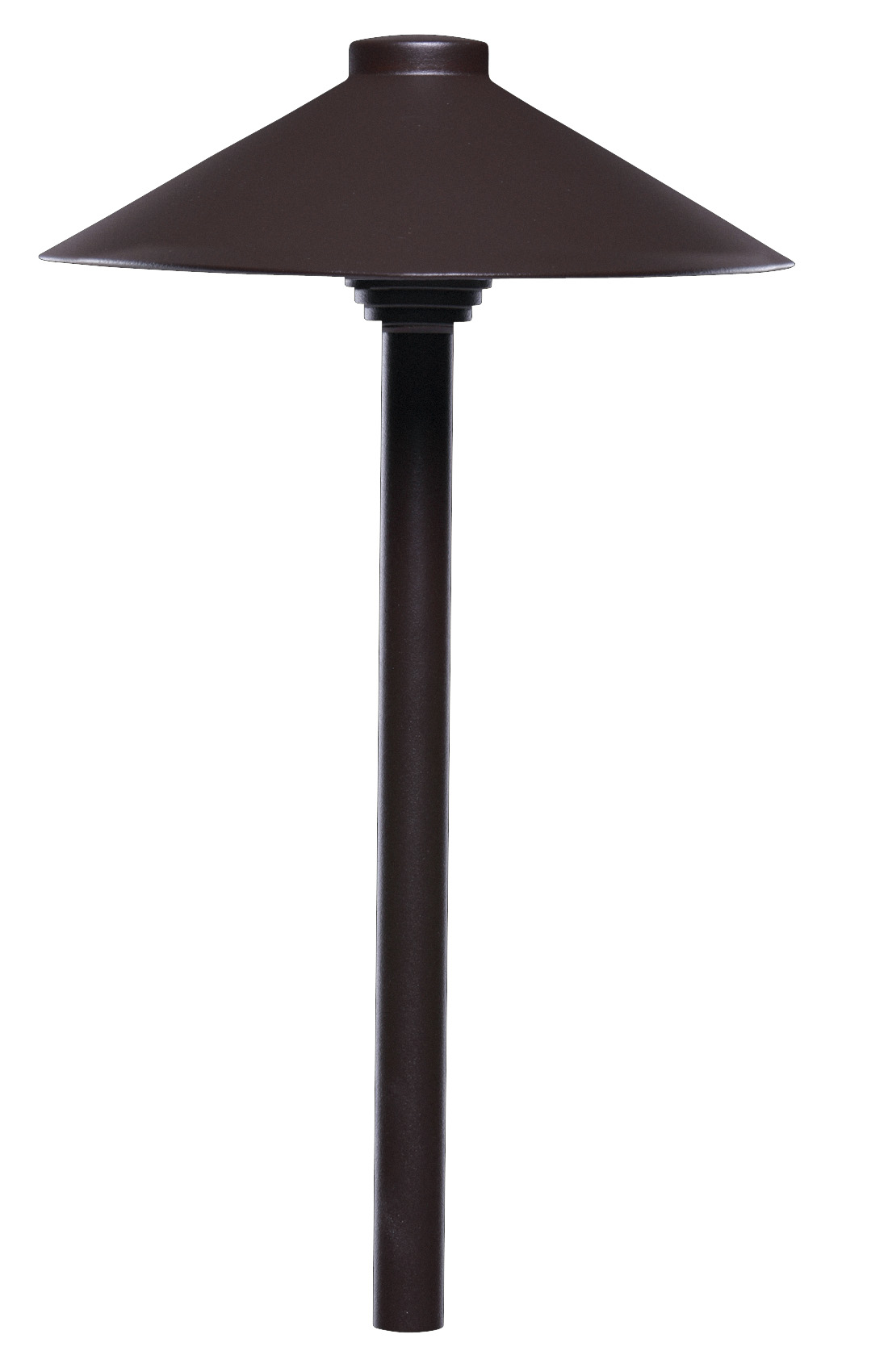 Sollos Straight Path Light-9" Hat-18" Stem-Textured Bronze-Fixture Only (Open Line)