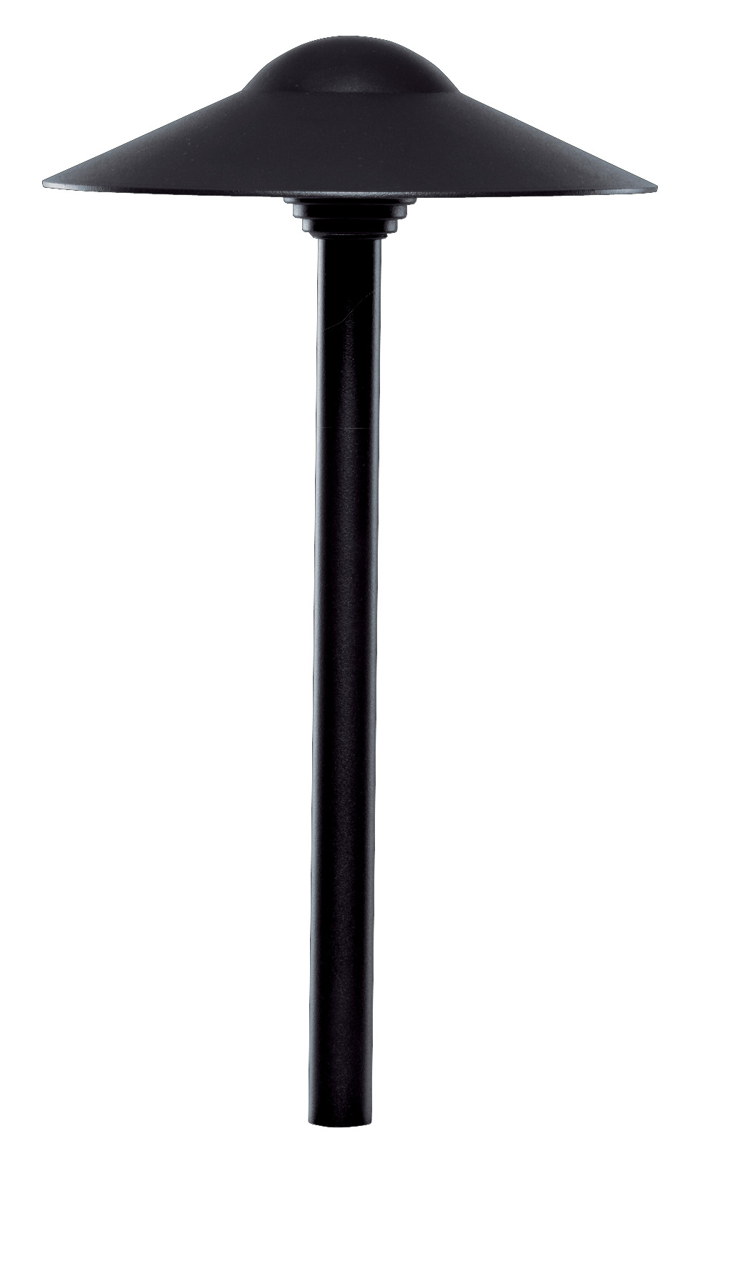 Sollos Dome Path Light-8.3" Hat-15" Stem-Textured Black-Fixture Only (Open Line)