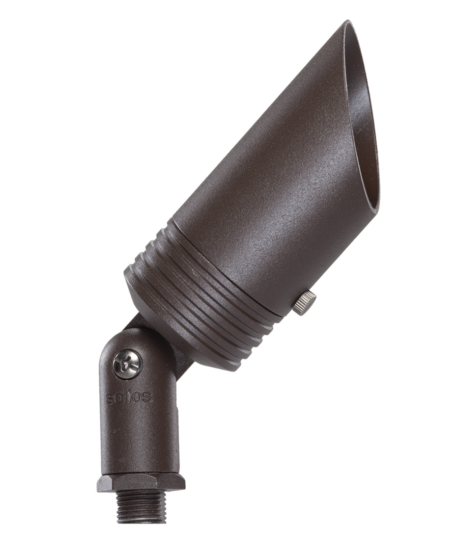 Sollos Contemporary Bullet 6.5"-Textured Bronze-20W Equiv IP65-MR16 LED-2700K (Open Line)