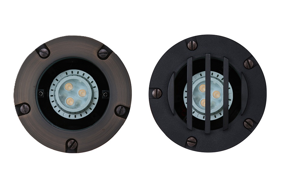 Sollos In-Ground Light with Trim Ring-Composite Black-Fixture Only (Open Line)