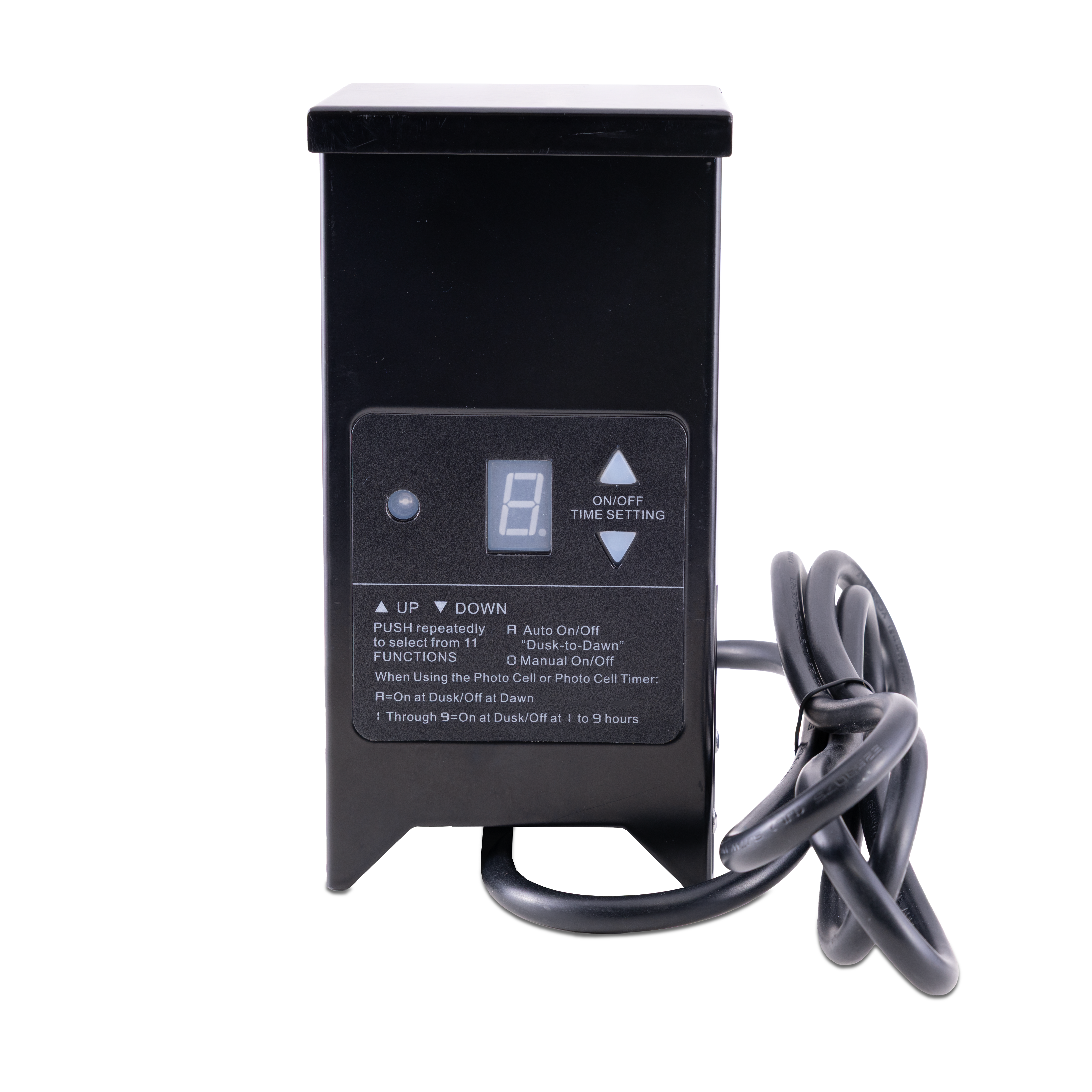 Sollos Integrated Series Transformer-Composite Black-With Photocell and Timer-100W