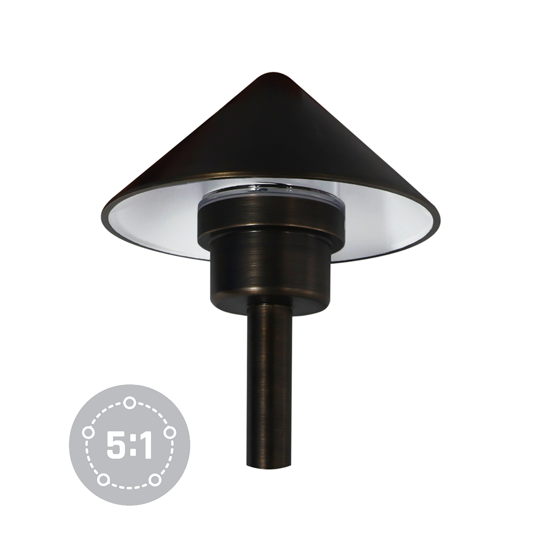 ColorLogic Path Light-RGBW-Antique Brass-Integrated LED (Open Line)
