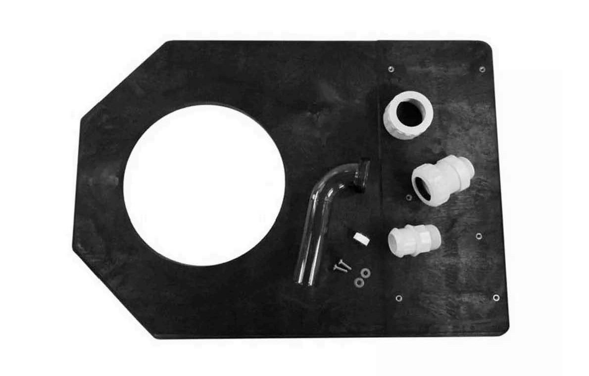 Universal Pump and Filter Mounting Base w/ clear hose, adaptors & hardware