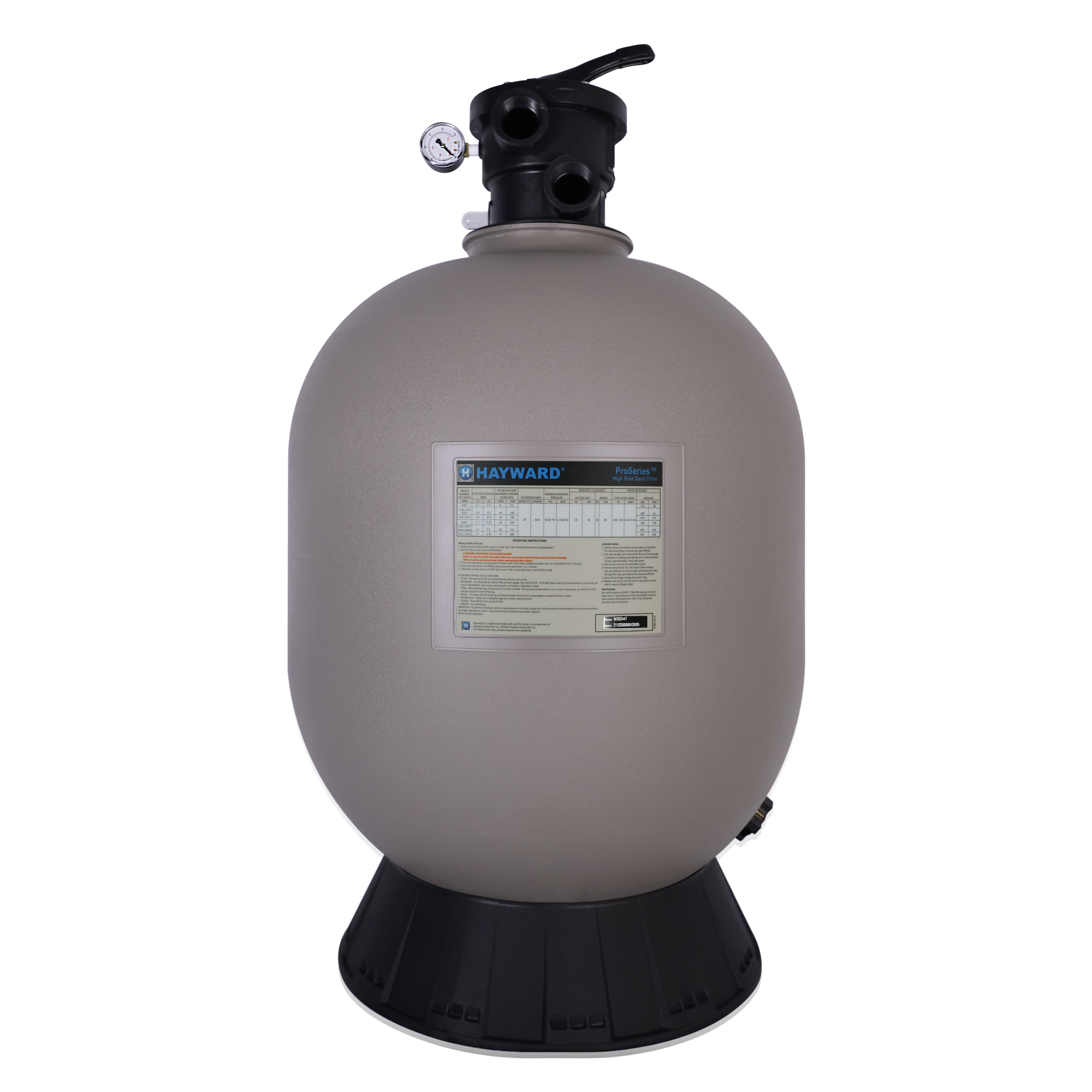 ProSeries 24" Sand Filter - Top Mount (1 1⁄2" VariFlo Valve Included)