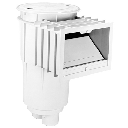 2" FIP Auto-Skim Skimmer for Concrete with Square Lid - White (Open Line)