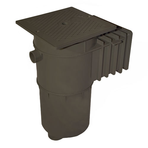 2" FIP Auto-Skim Square Skimmer for Concrete - Dark Gray (Open Line)