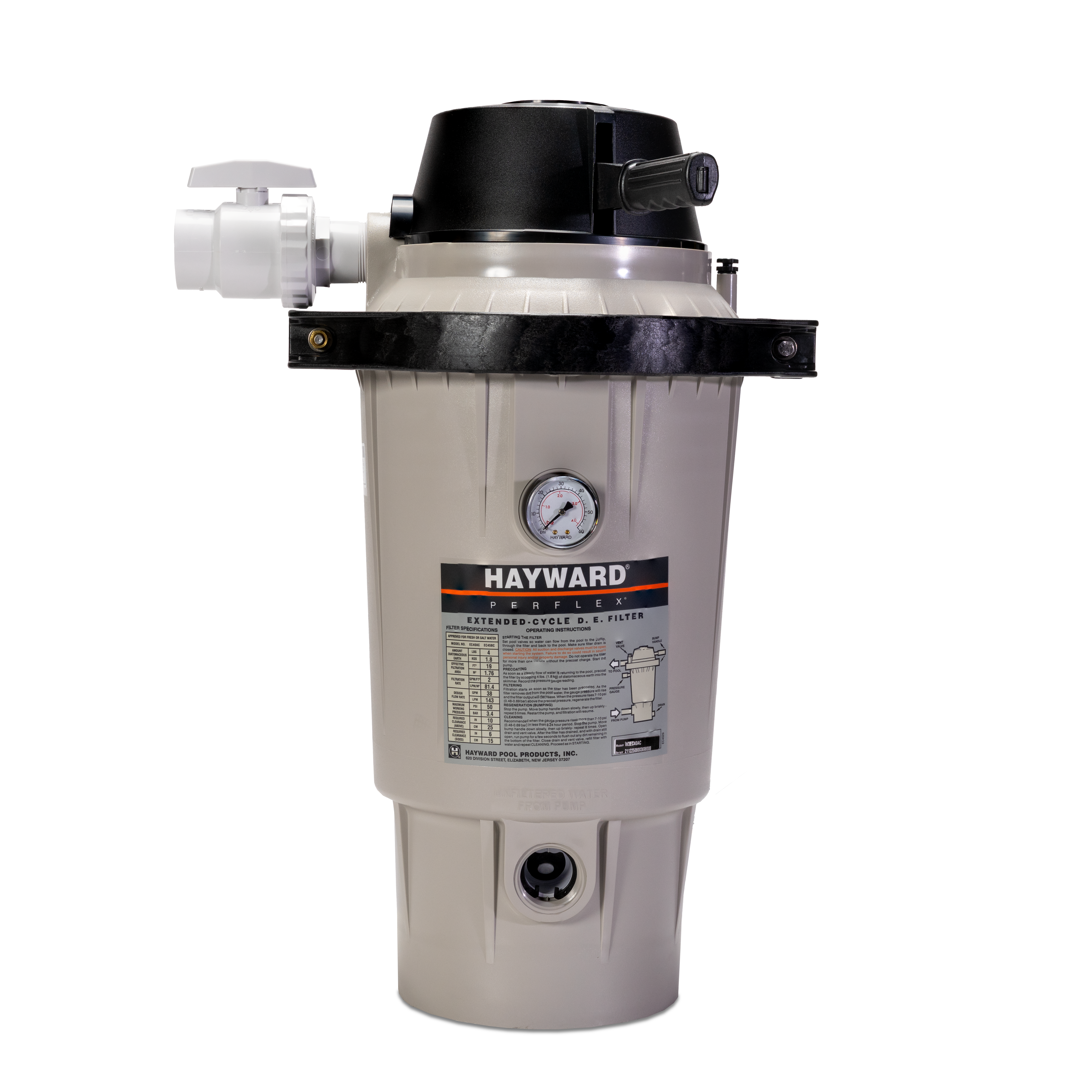 Perflex Extended-Cycle DE Filter 20 Sq.Ft. (with Clamp) (Open Line)