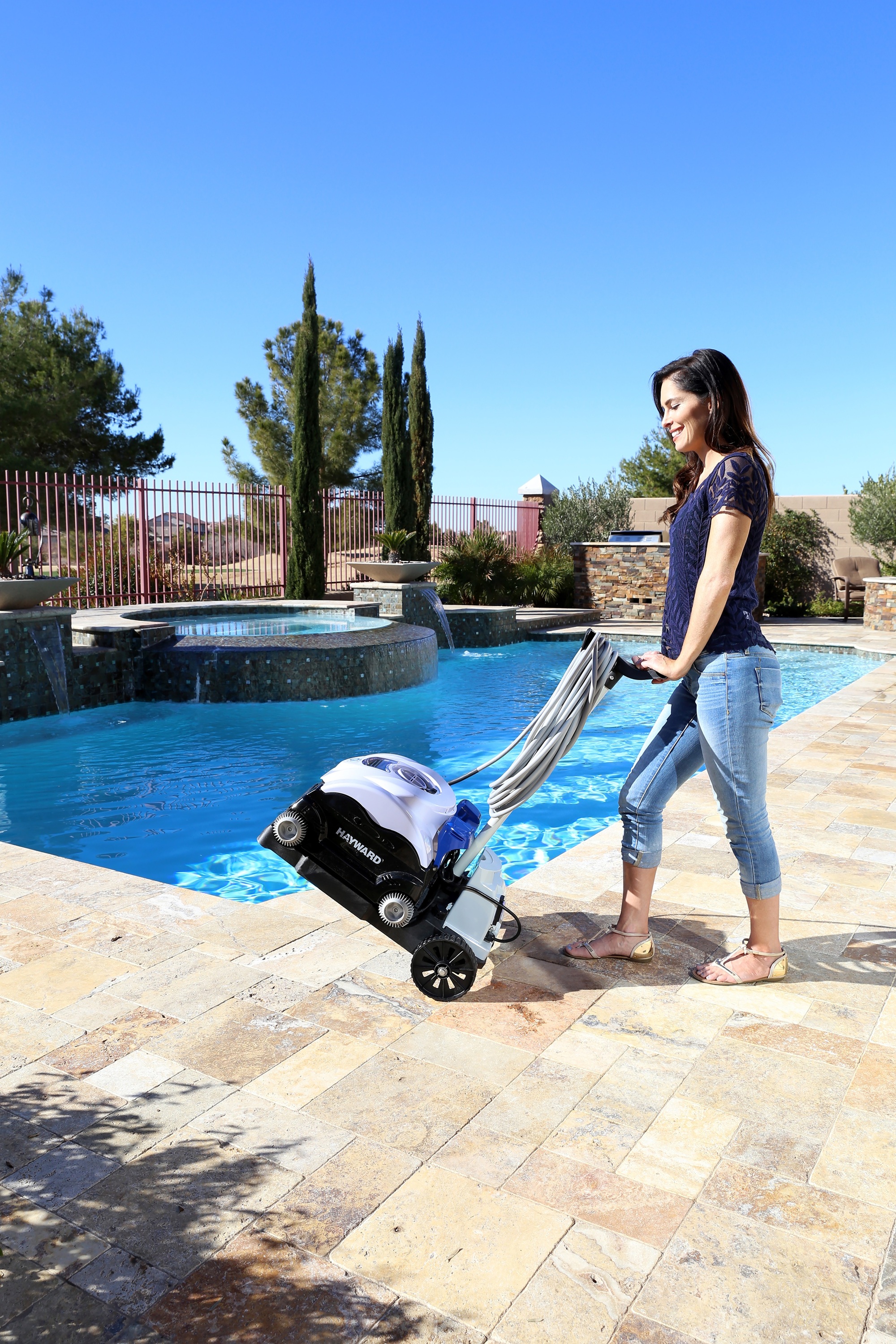 SharkVac XL Automatic Robotic Pool Cleaner with Caddy Cart (Open Line)