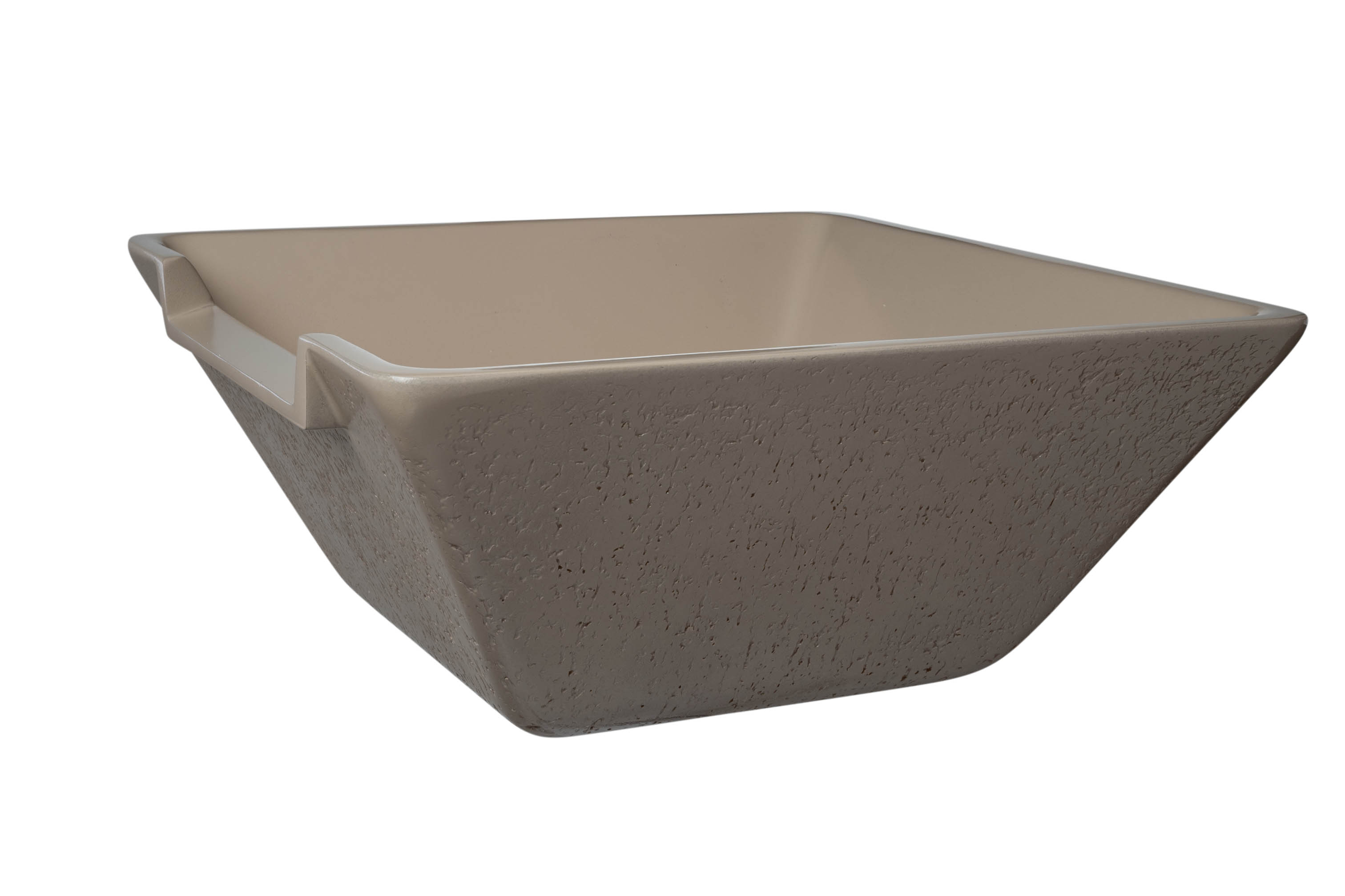 LED Water Bowls Resin - Square Natural