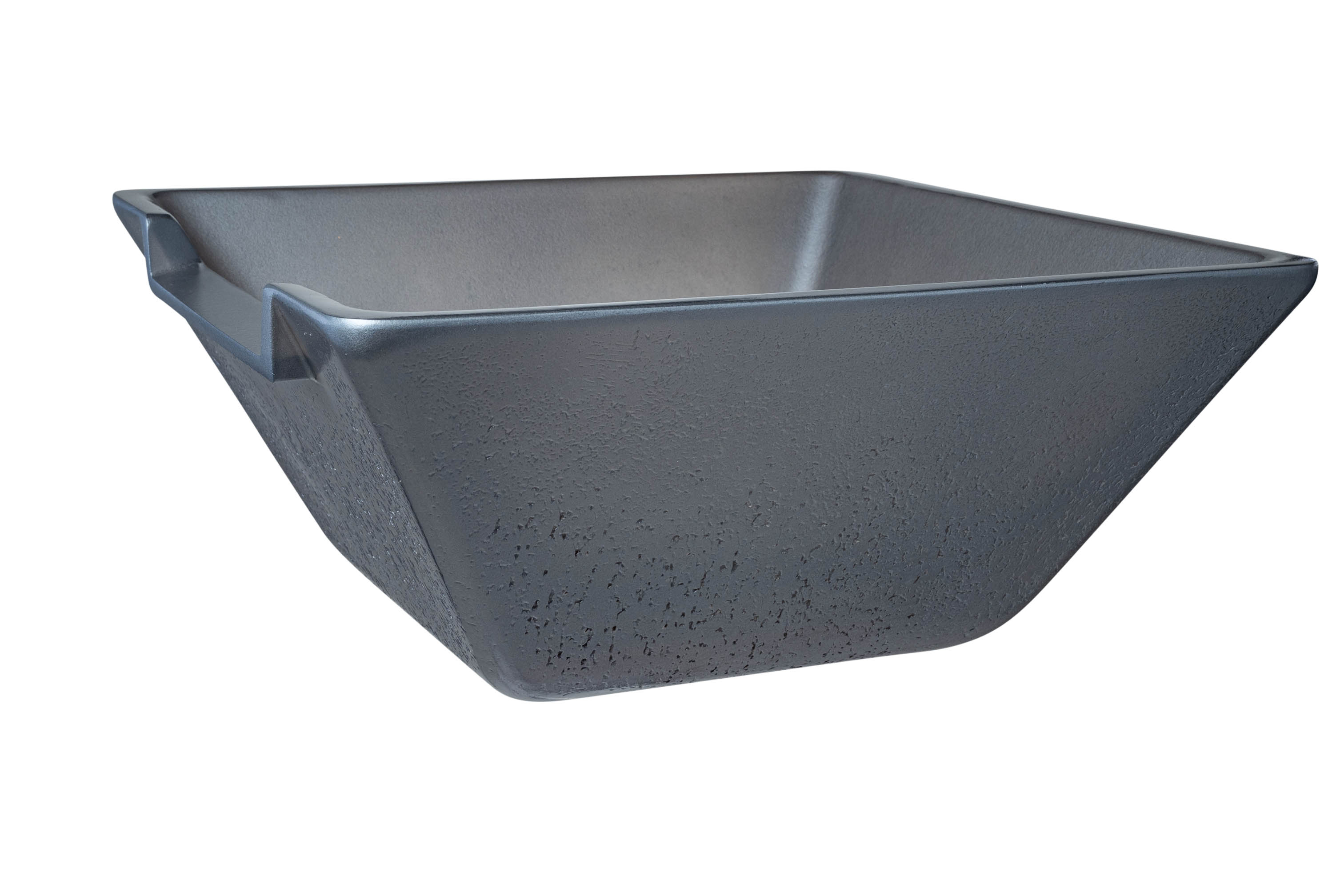 LED Water Bowls Resin - Square Pewter