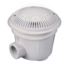 8" Suction Outlet Round w/Adj Plaster Collar - 2" FIP x 2" FIP - White (Open Line)