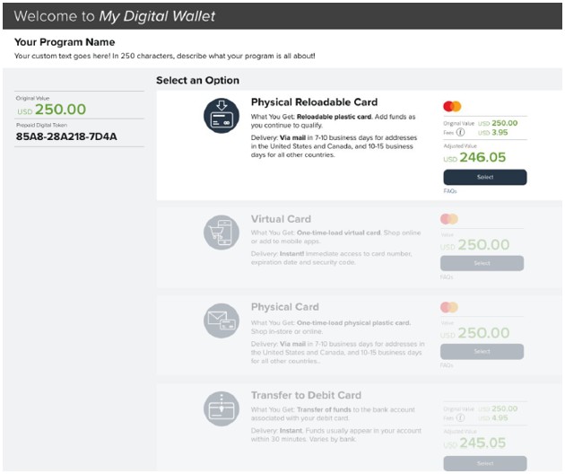 Digital Wallet Screenshot